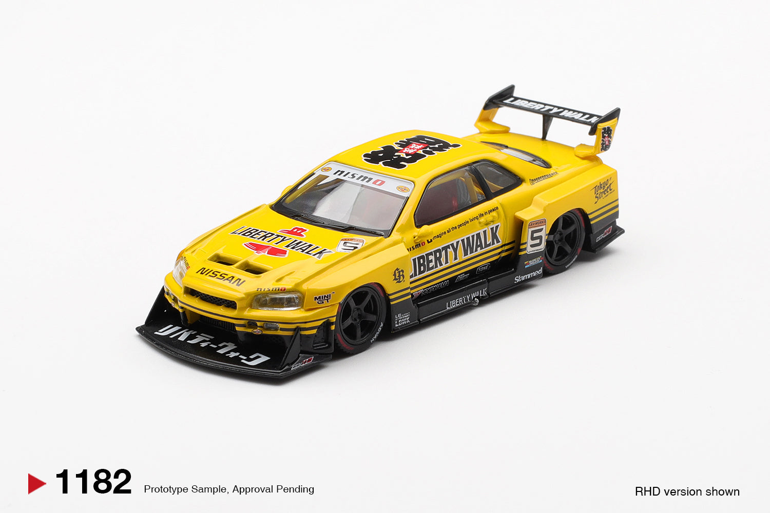 MINI GT 1182 - Nissan LB-ER34 Super Silhouette SKYLINE Sport Yellow