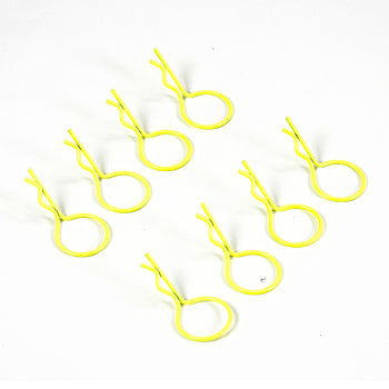 FAST213FY- Fluorescent Yellow Large Clips(6)
