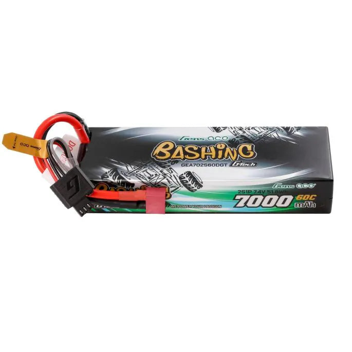 Gens Ace Bashing - 2s 7.4V 7000mAh 60C Hard Case Lipo T / Deans met G-Tech