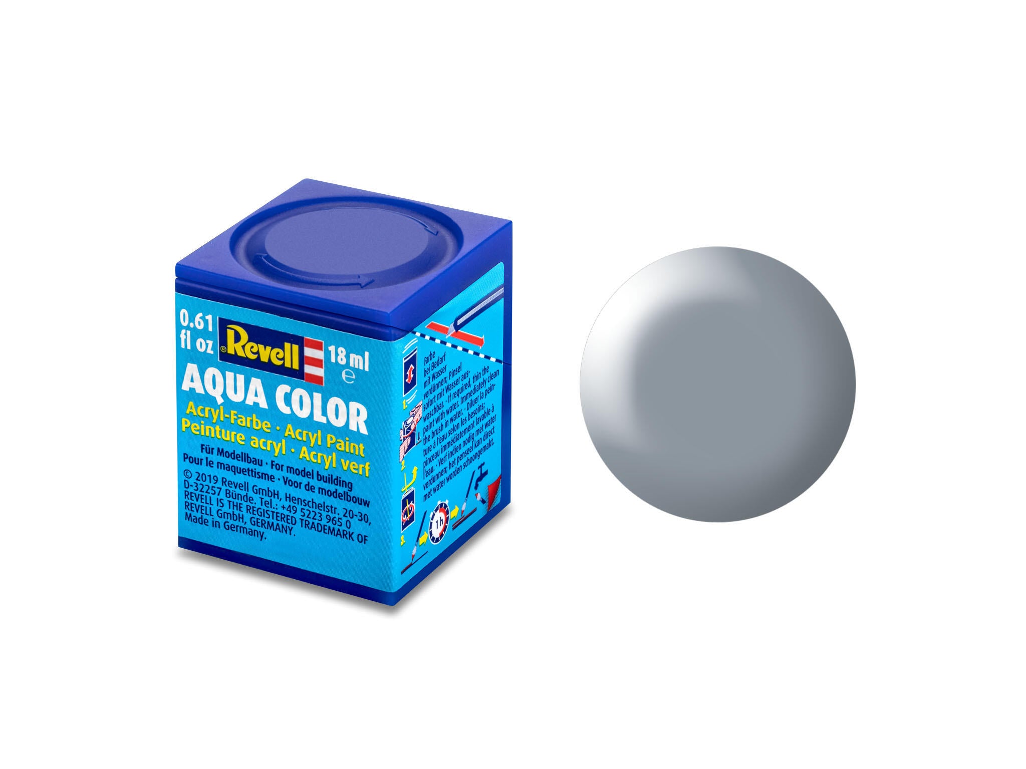Revell Aqua 36374 acrylverf op waterbasis 18ml - Lichtgrijs, zijdemat #374