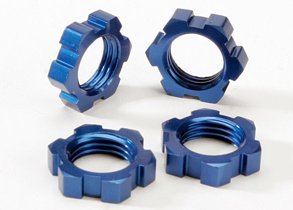 Traxxas TRX5353 - Wheel nuts, splined, 17mm (blue-anodized) (4)