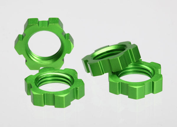 Traxxas TRX5353A - Wheel nuts, splined, 17mm (green-anodized) (4)
