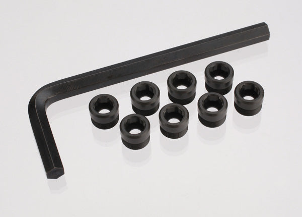 Traxxas TRX7033X - Aluminum caps, pivot ball (threaded aluminum, hard-anodized