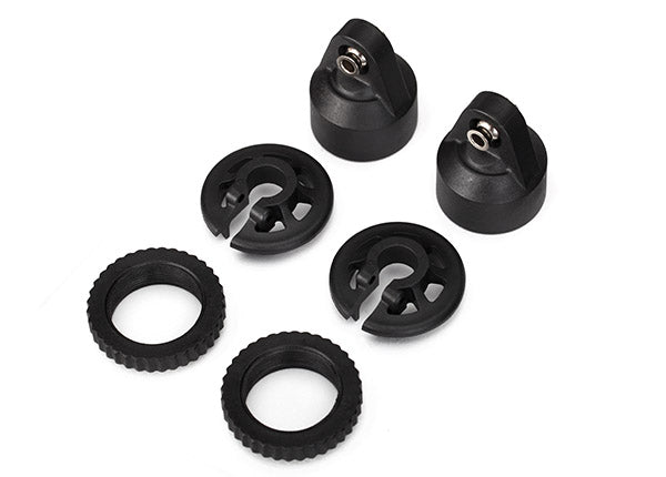 Traxxas TRX7764 - Shock caps, GTX shocks/ spring perch/ adjusters/ 2.5x14 CS