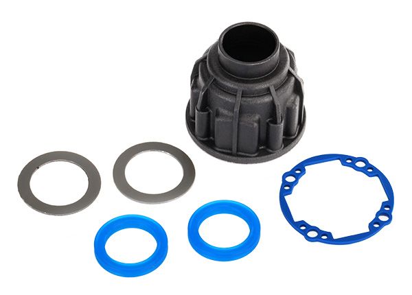 Traxxas TRX8581 - Carrier, differential (front or center)/ x-ring gaskets (2)/ ring gear gasket/ 1