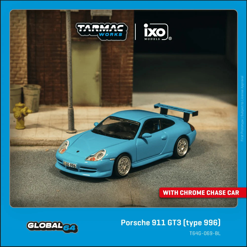 Tarmac Global 64 - Porsche 911 GT3 996 (light blue)