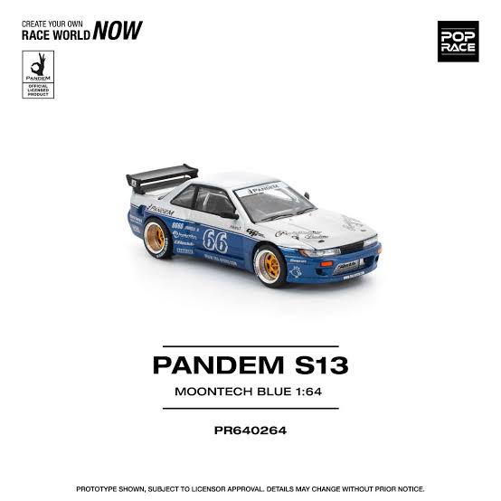 Pop Race 0264 - Pandem Silvia S13 Moontech blue