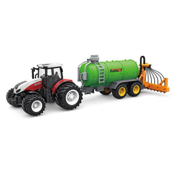 KORODY 1:24 RC Tractor met tank aanhanger & kunstmest sproeier