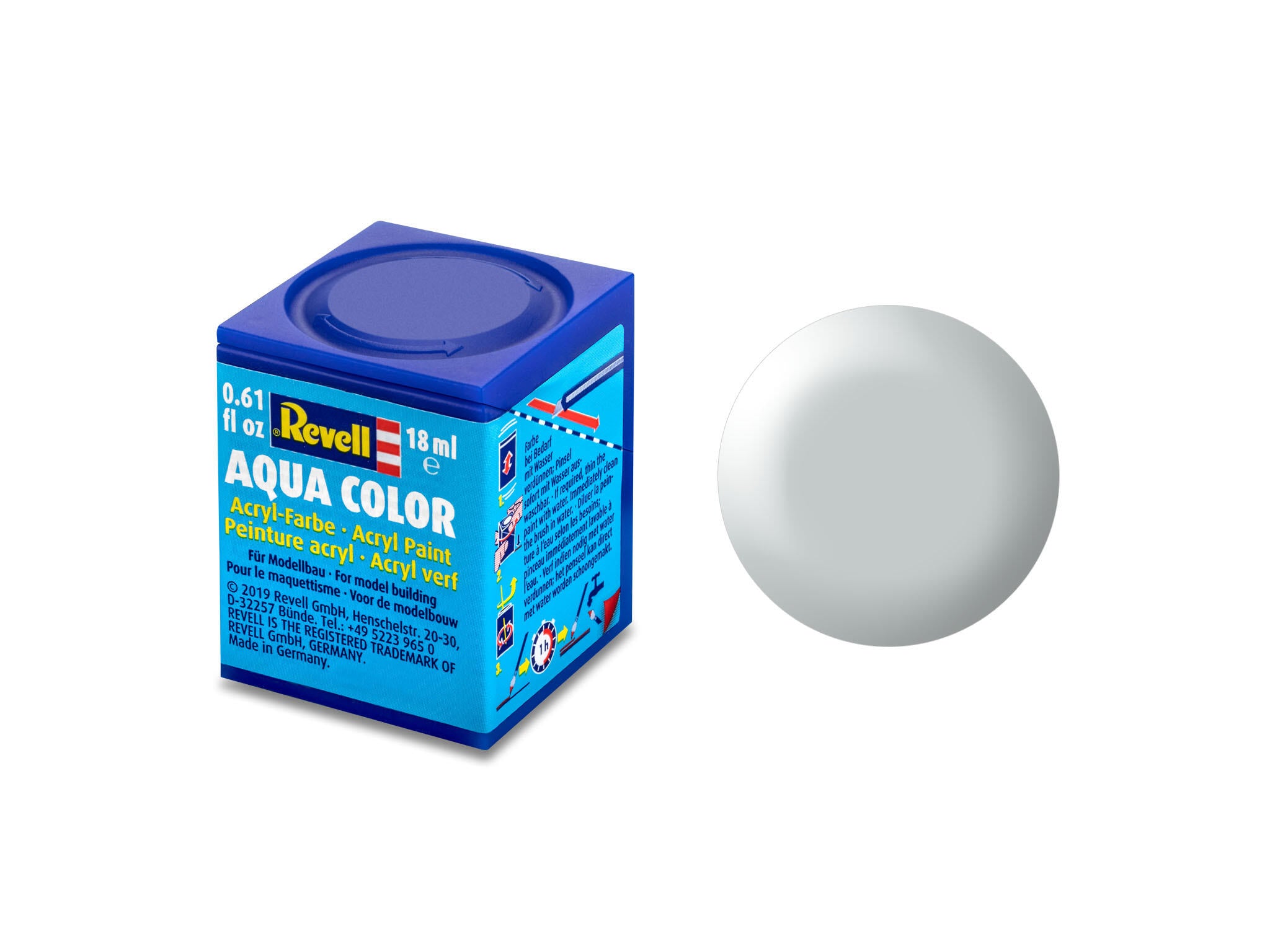 Revell Aqua 36371 acrylverf op waterbasis 18ml - Lichtgrijs, zijdemat #371