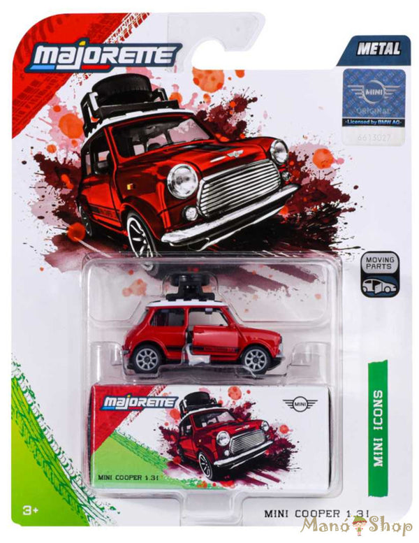 Majorette Mini Deluxe Cars - Mini Cooper 1.3l rood
