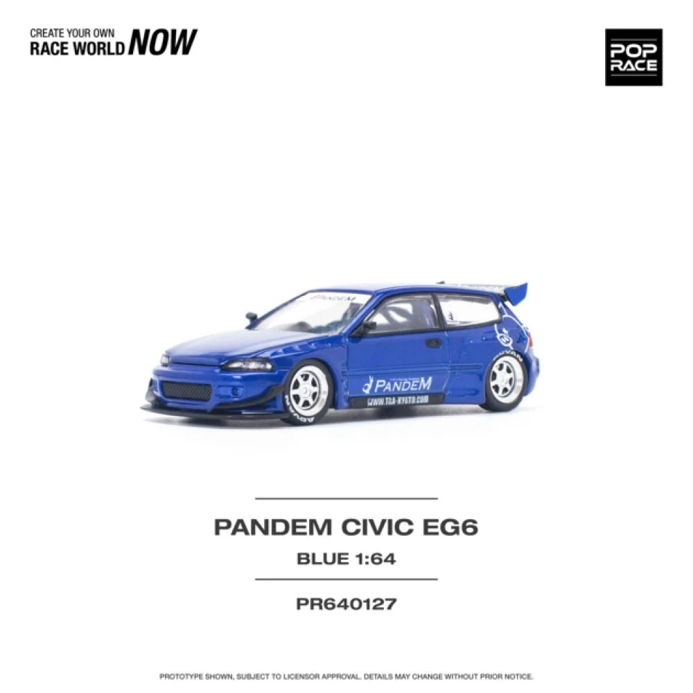 Pop Race 0127 - Honda pandem civic eg6, blue