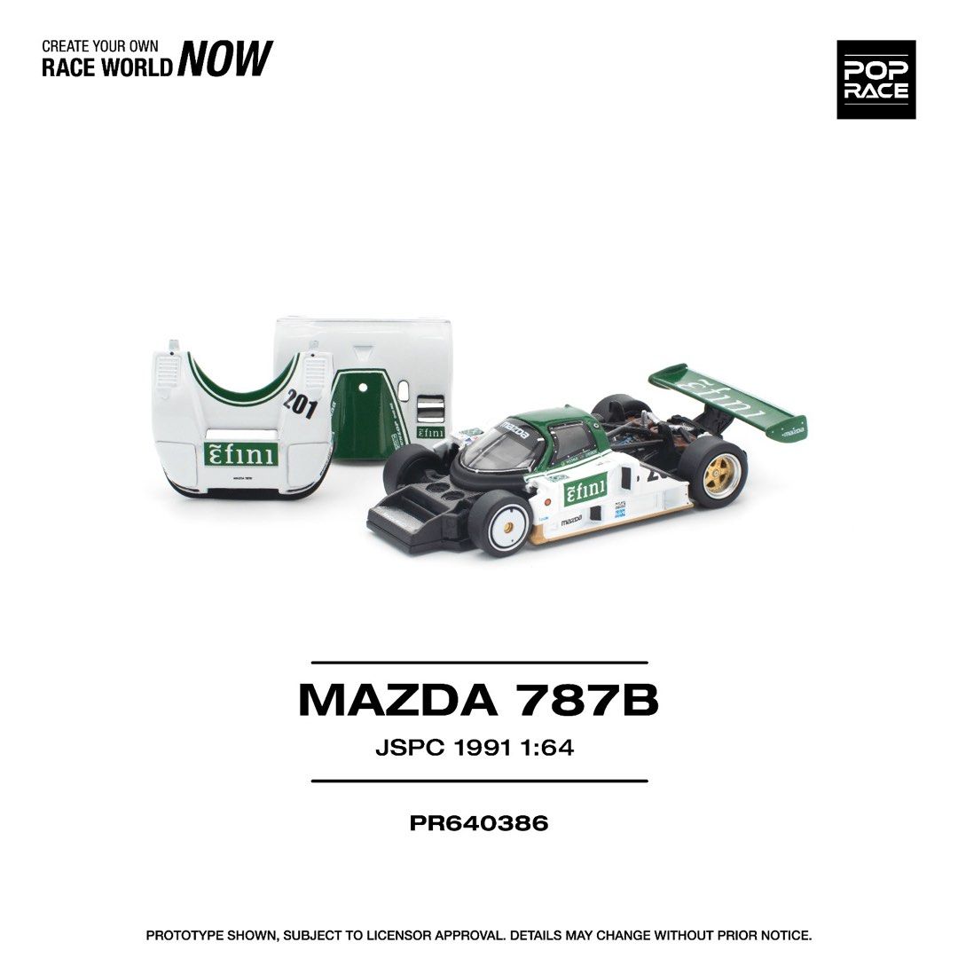 Pop Race 0386 - 1991 Mazda 787B JSPC, white/green