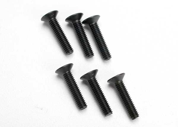 Traxxas TRX2547 - Screws, 4x18mm countersunk machine (hex drive) (6)