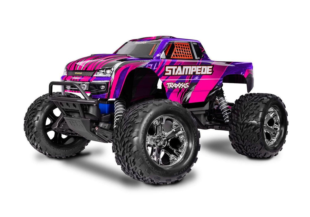 Traxxas Stampede 2WD Brushed HD (incl accu & lader) - Roze