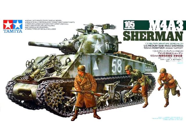 Tamiya 35251 - 1/35 M4A3 Sherman 105mm Howitzer