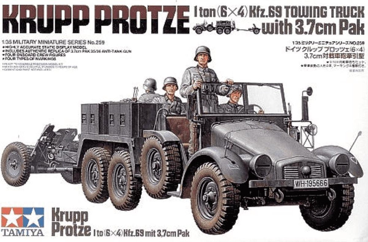 Tamiya 35259 - 1/35 German Krupp Protze with 3.7cm Pak
