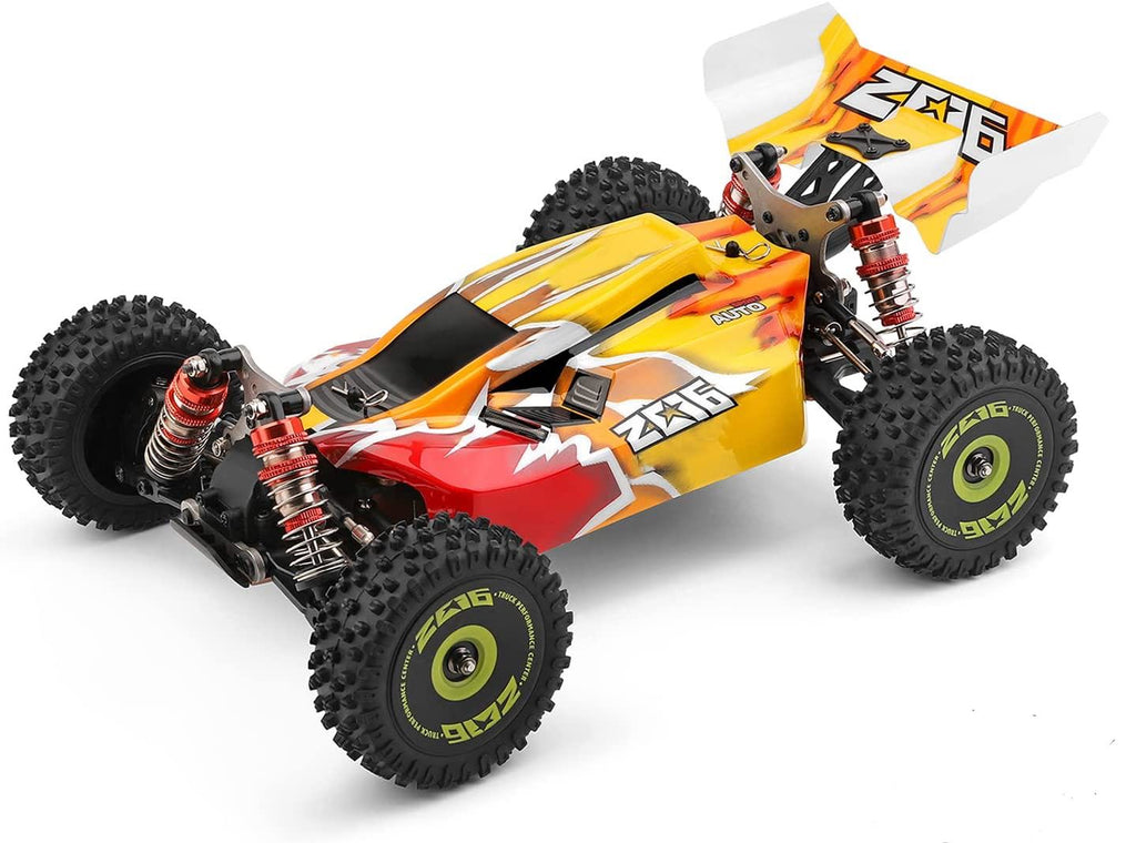 WLtoys 144010 1/14 4WD Brushless buggy RTR - rood / geel