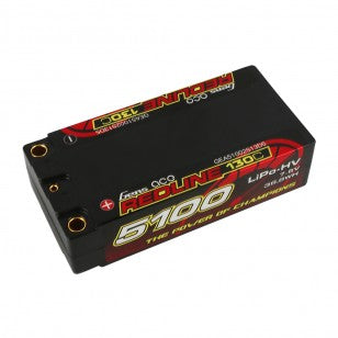 Gens Ace Redline Series 5100mAh 7.6V 130C 2S2P HardCase Shorty Lipo Battery