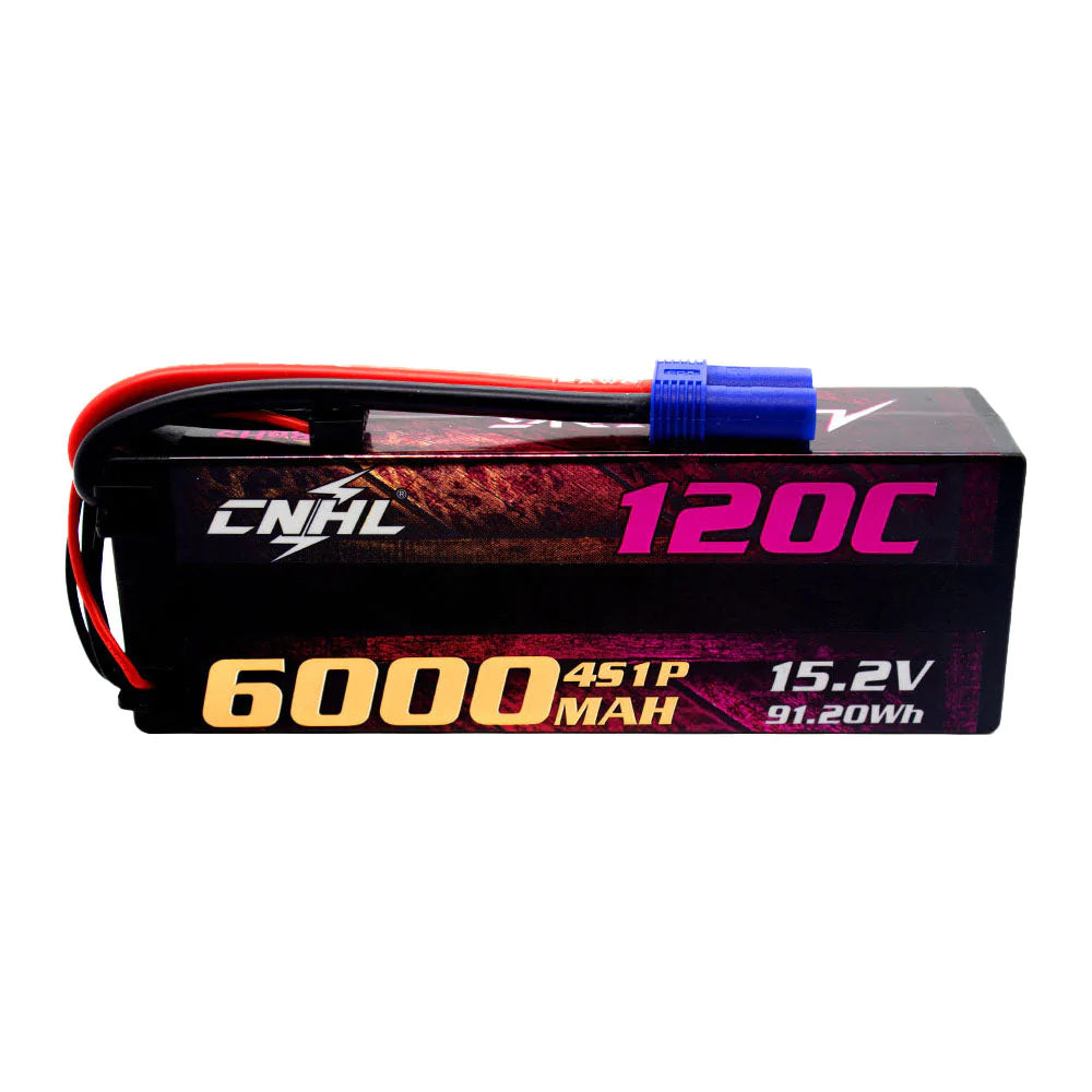 CNHL LIHV - High Volt 6000mAh 15.2V 4S 120C hard case accu EC5