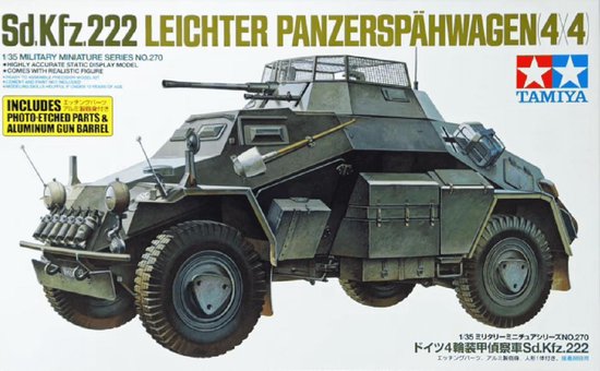 Tamiya 35270 - 1/35 Sd.Kfz. 222 Leichter Panzerspähwagen (4x4) w/Photo-etch Plastic kit