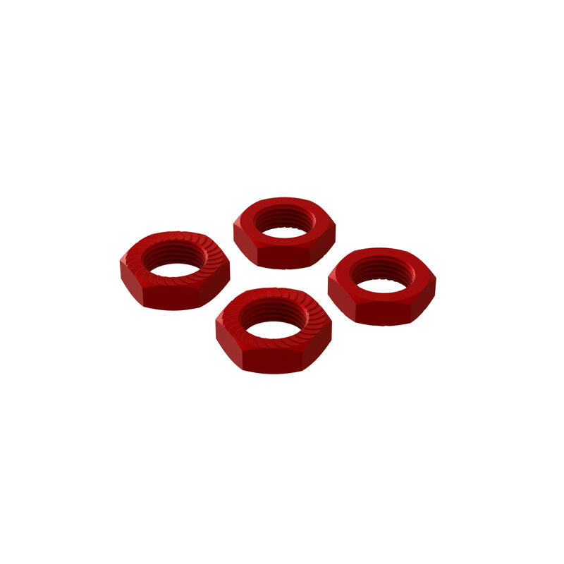 ARRMA AR310906 - ALUMINIUM WHEEL NUT 17MM (Red) (4st)