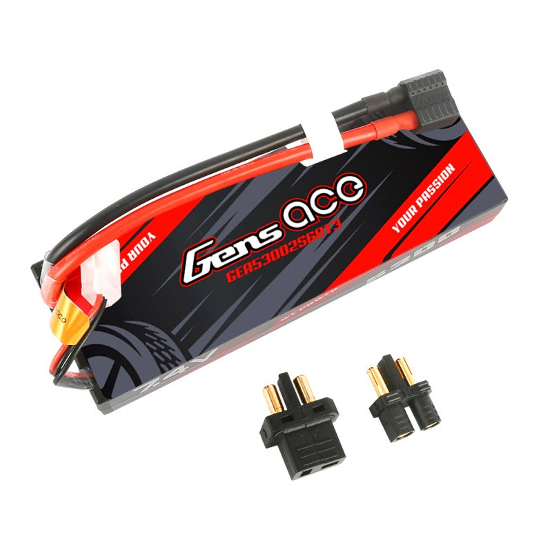 Gens ace Hardcase 5300mAh 7.4V 2S1P 60C Lipo Batterij - EC3 / T-plug stekker