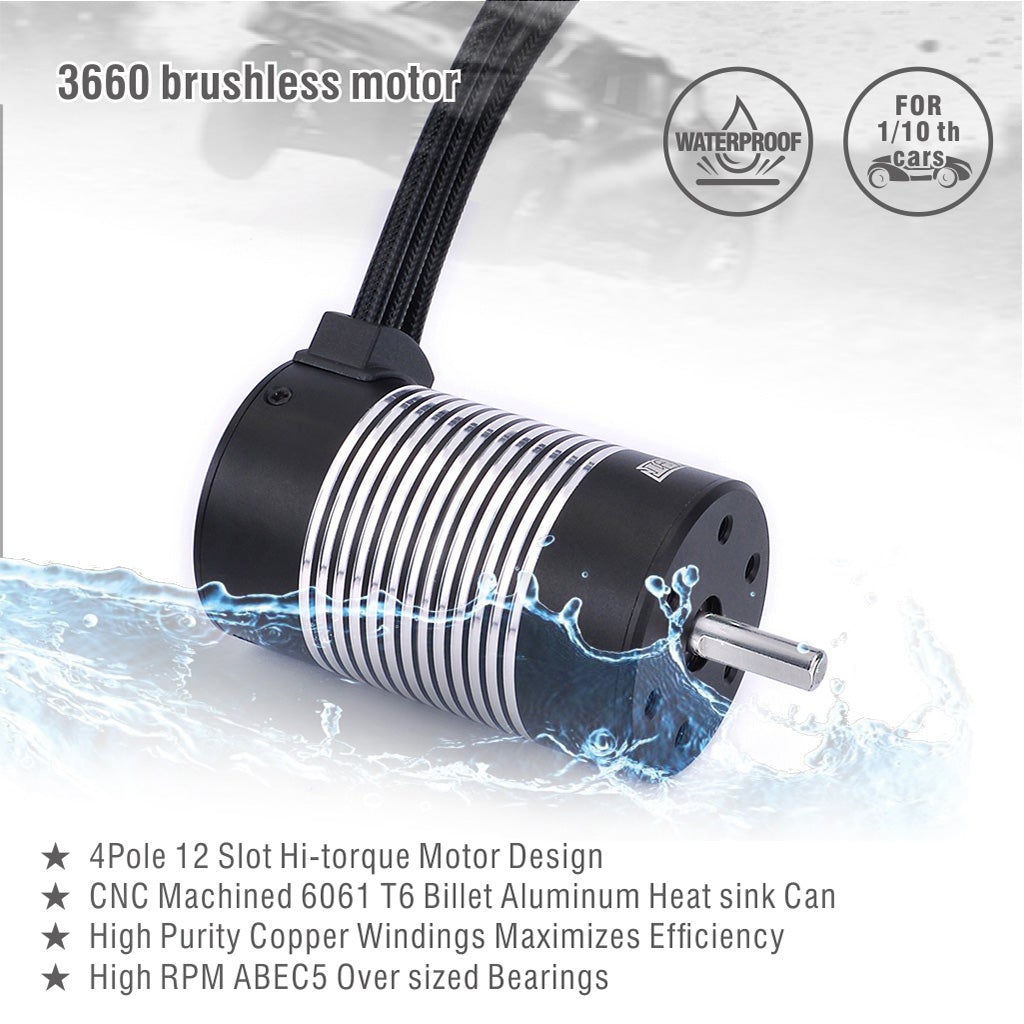 Aluminum Alloy 4 Pole Motor For 1/8 1/10 RC Cars Aluminum Alloy 4 Pole Motor For 1/8 1/10 RC Cars