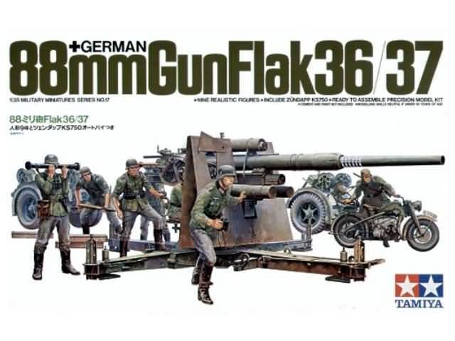 Tamiya 35017 - 1/35 German 88mm Gun Flak 36/37 – RC Motorsports
